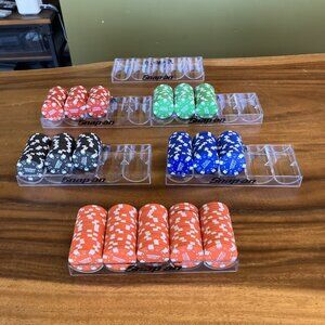 Snap On Tools Poker Chips W/Holder Tray Snap On Clay Chips Lot